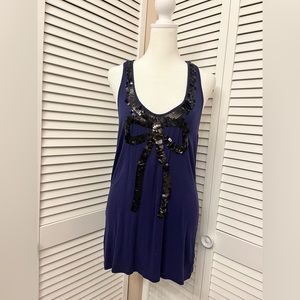 Purple design tank with sequin effects